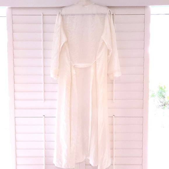 Dior Other - Christrian Dior/ Saks Fifth Vintage Robe White Lace Polyester Medium EUC w/ sash